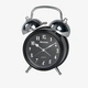 Väckarklocka - rund svart
