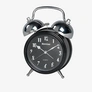 Väckarklocka - rund svart