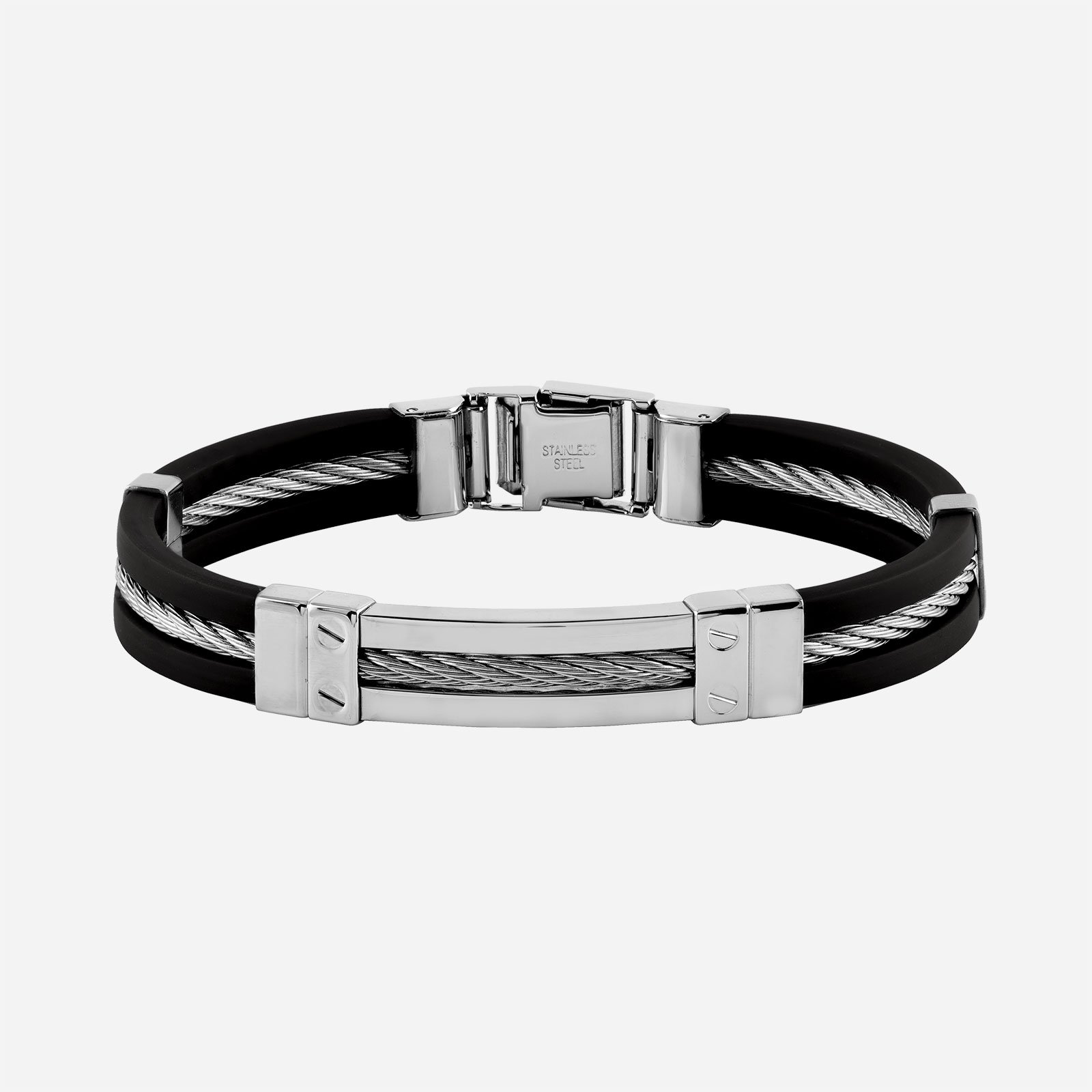 Urban story Armband Gummi Svart
