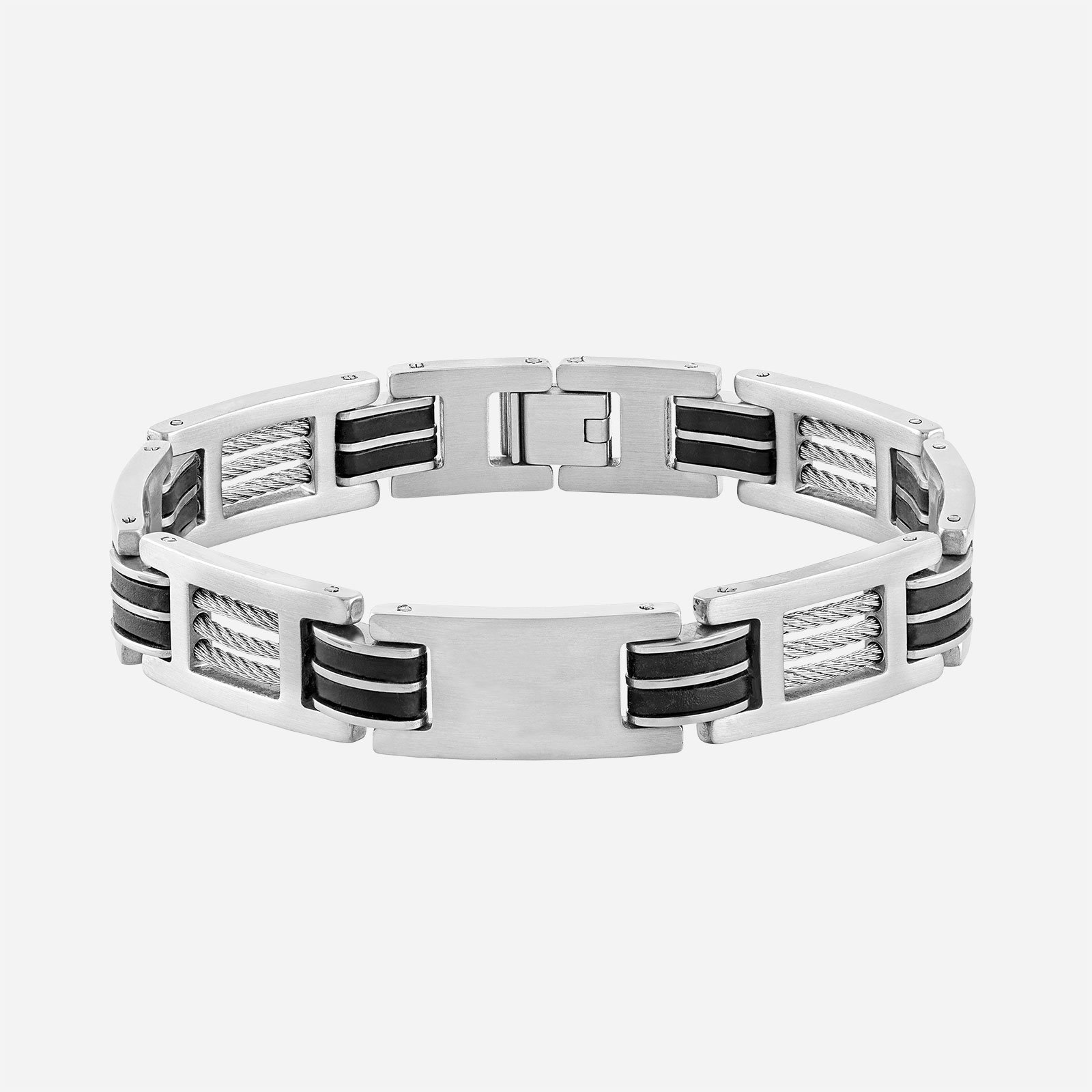 Armband herr - stål med vajer