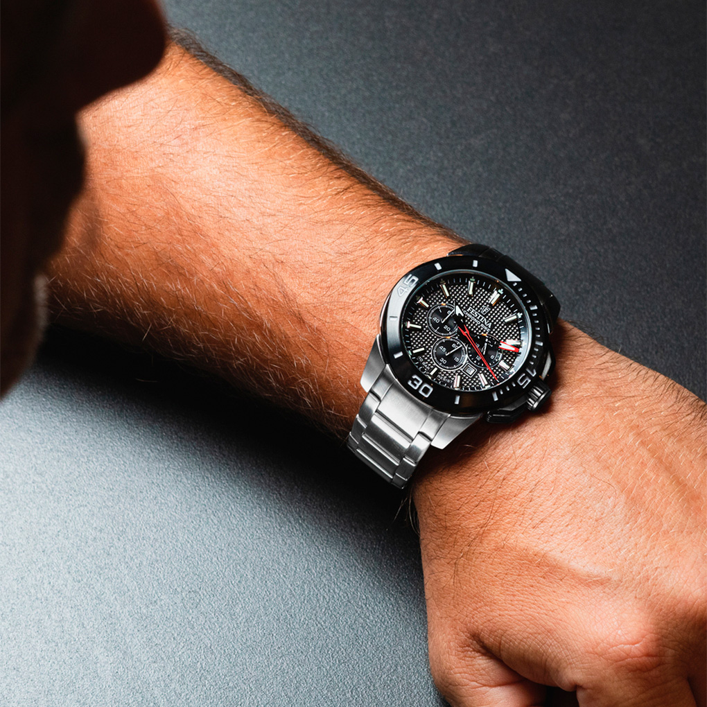 Festina Chrono Bike herrklocka svart/stål, metallband - F20641/4