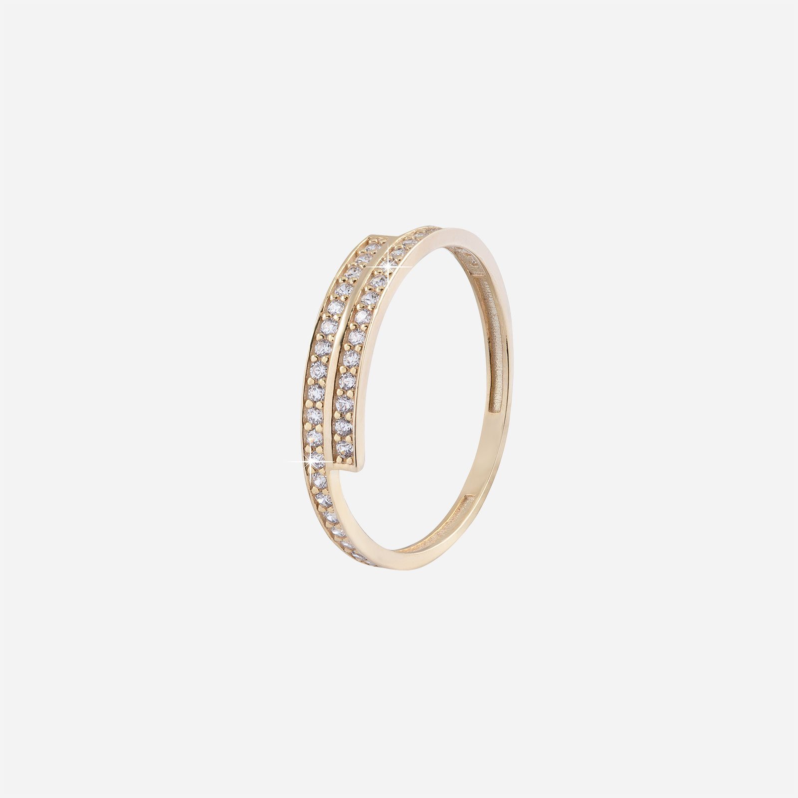 Förgylld ring i äkta silver - omlott