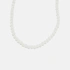 Pärlhalsband - vita pärlor, 40+6cm