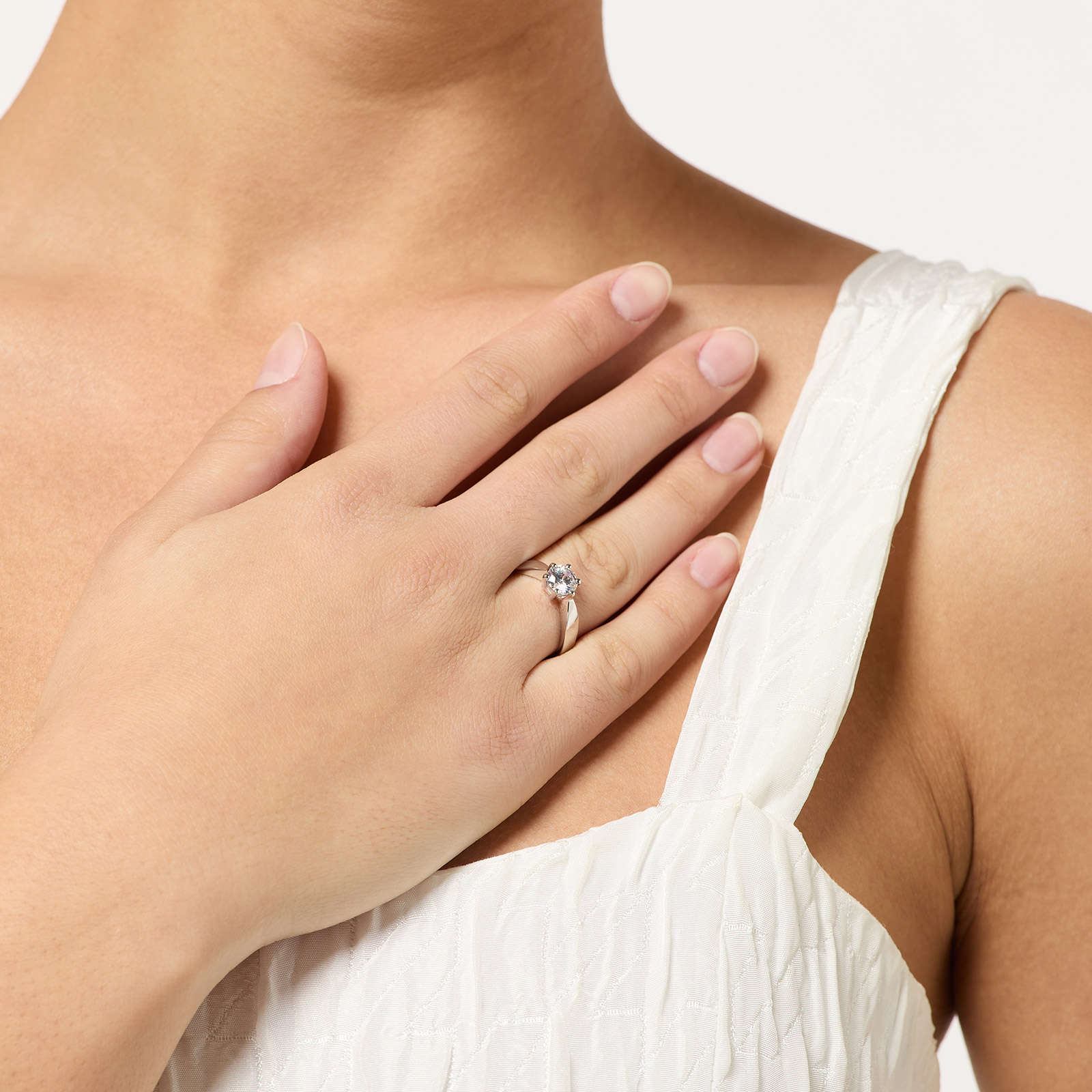 Ring Monica - 18k vitguld, labbodlad diamant 1 carat