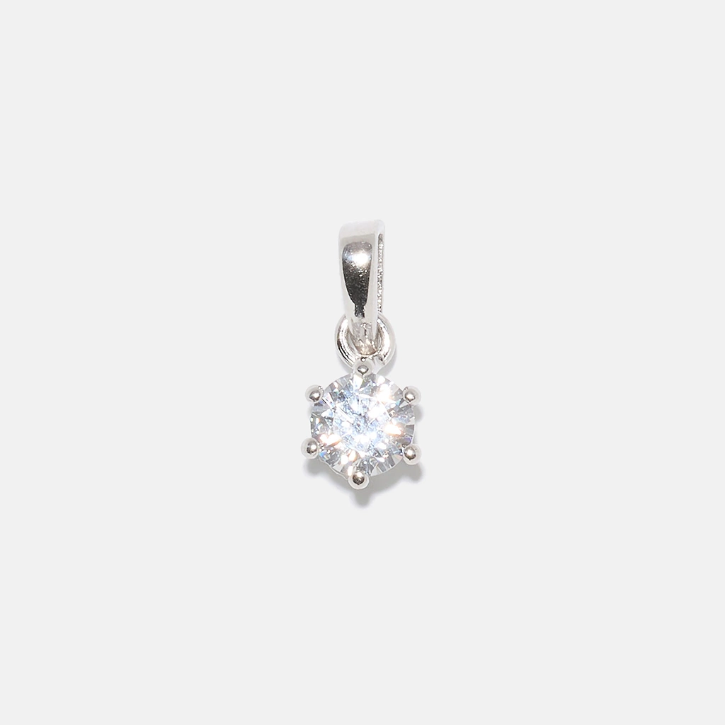 Berlock Monica 18k vitguld, labbodlad diamant 6 klor 0,5 carat - Solitär