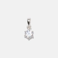 Berlock Monica 18k vitguld, labbodlad diamant 6 klor 0,5 carat - Solitär