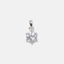 Berlock Monica 18k vitguld, labbodlad diamant 6 klor 1 carat - Solitär