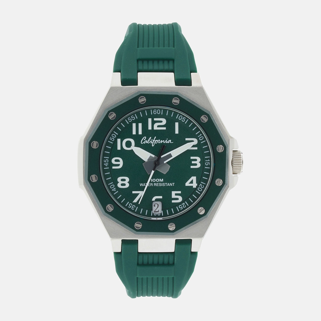 California barnklocka - gummiband, grön, 37 mm