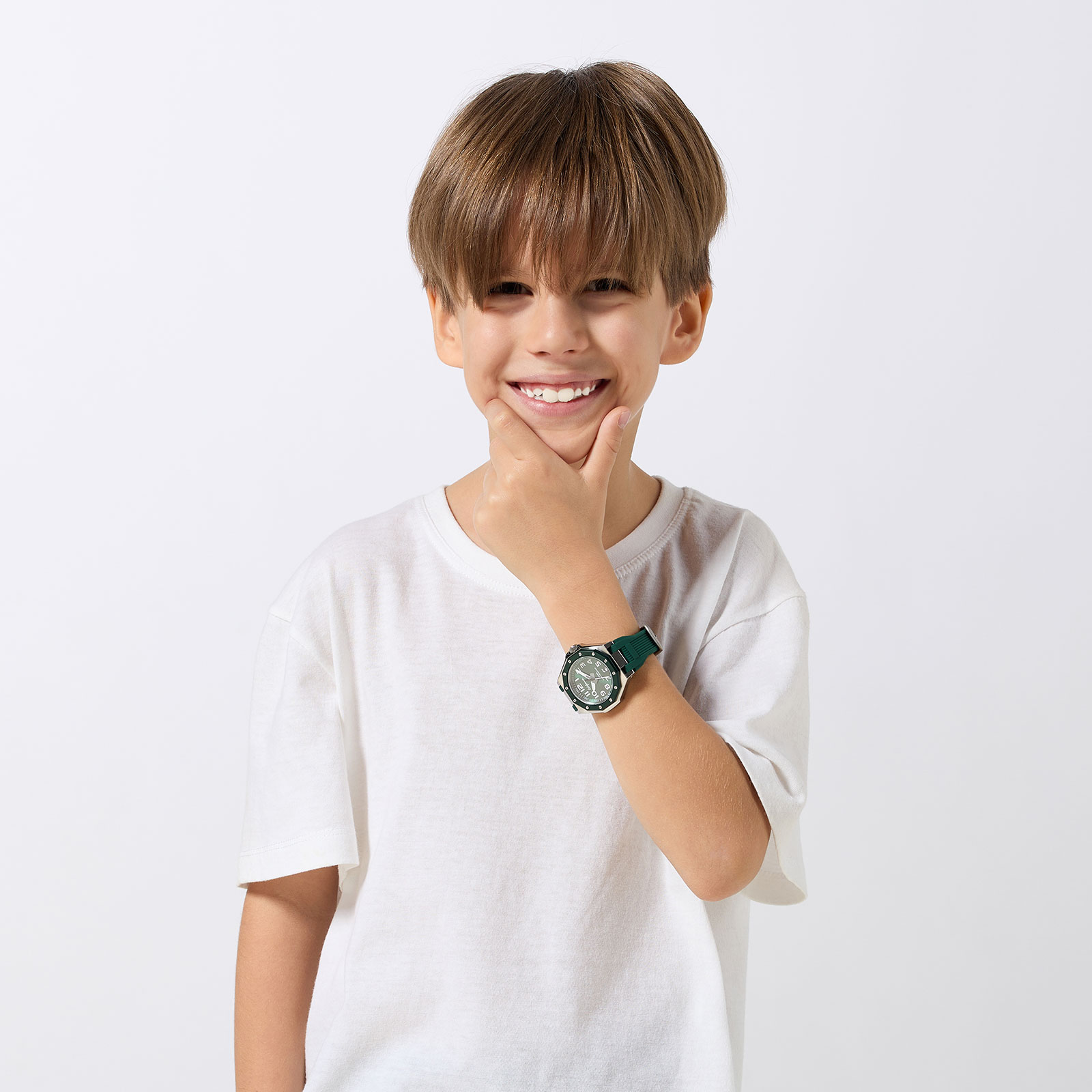 California barnklocka - gummiband, grön, 37 mm