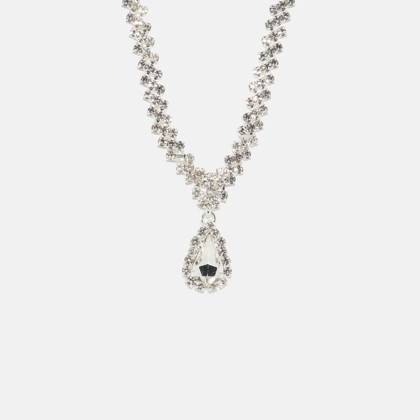 Red Carpet strasshalsband - droppformat hänge - 38+8cm