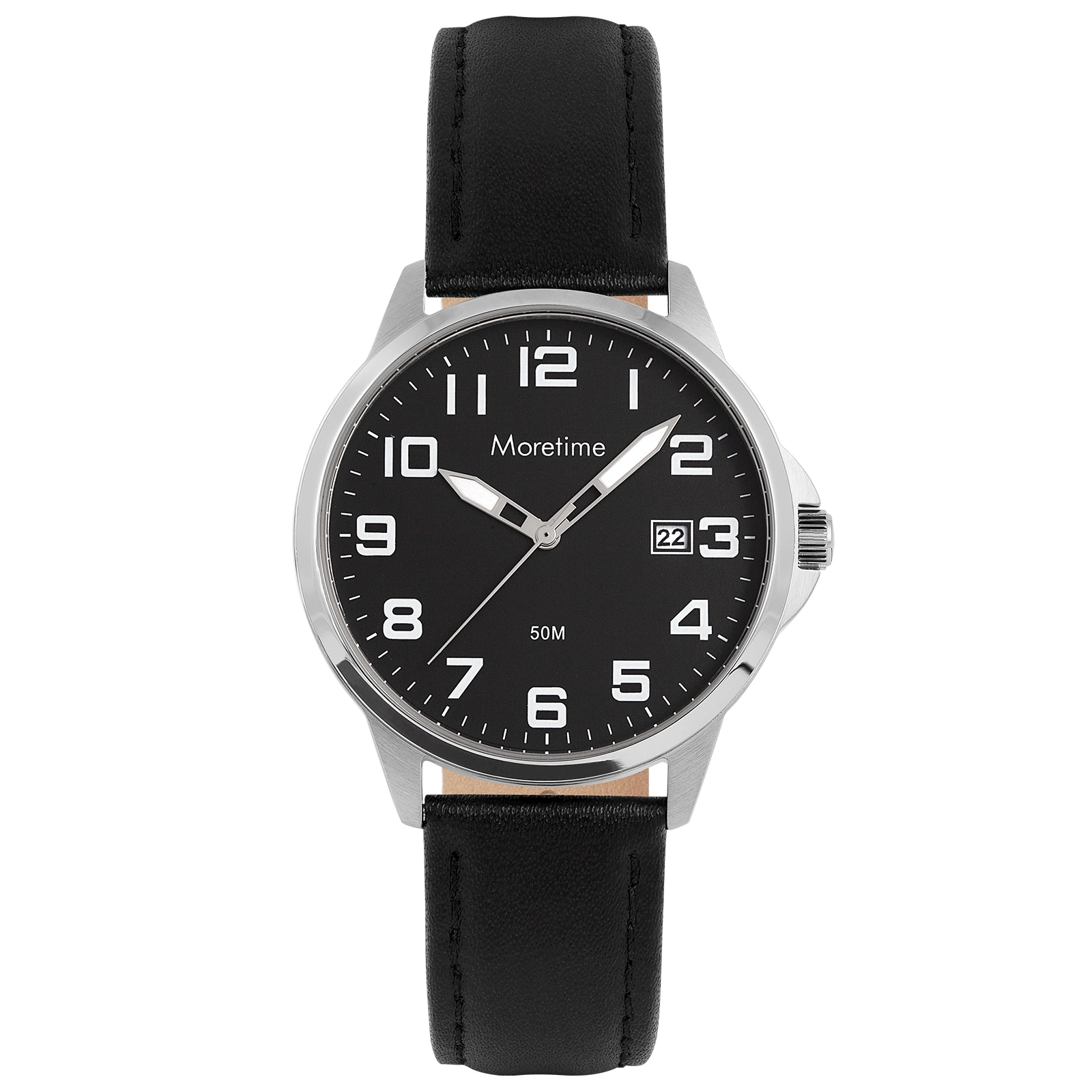 Moretime herrklocka - svart, 38 mm
