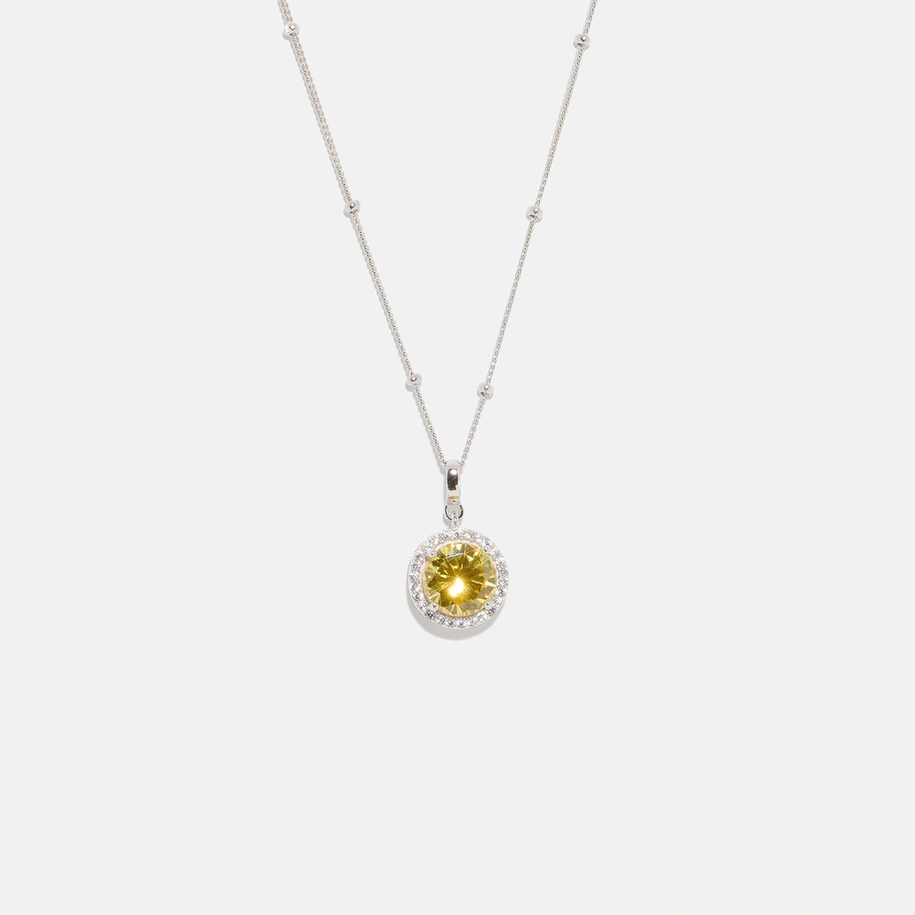 Halsband äkta silver - månadsten November, 42+3cm