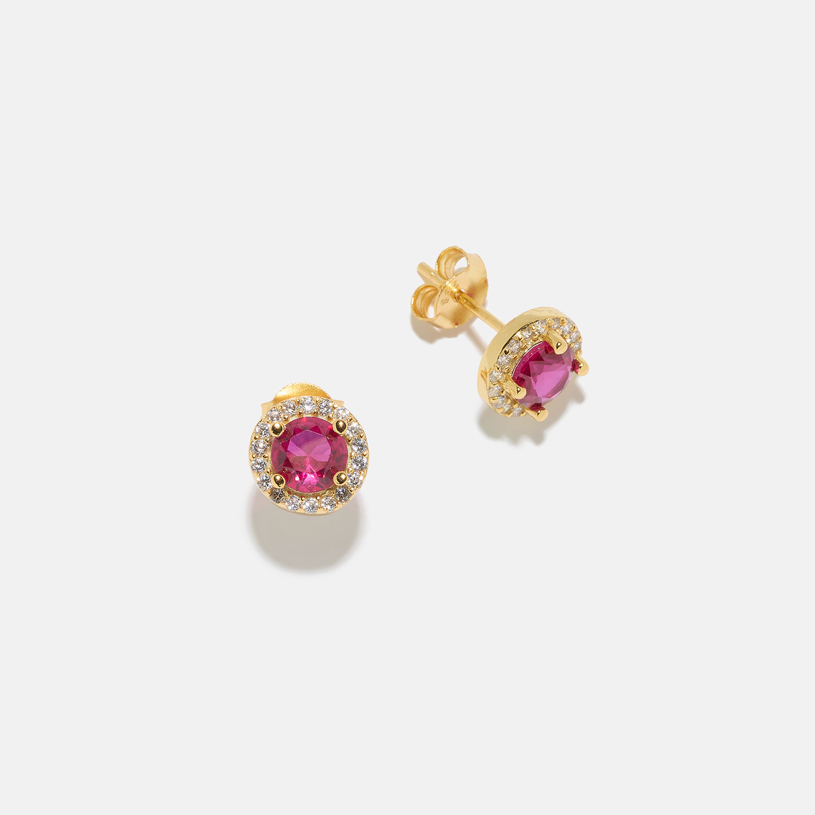 Guldpläterade silverörhängen - månadsten Juli