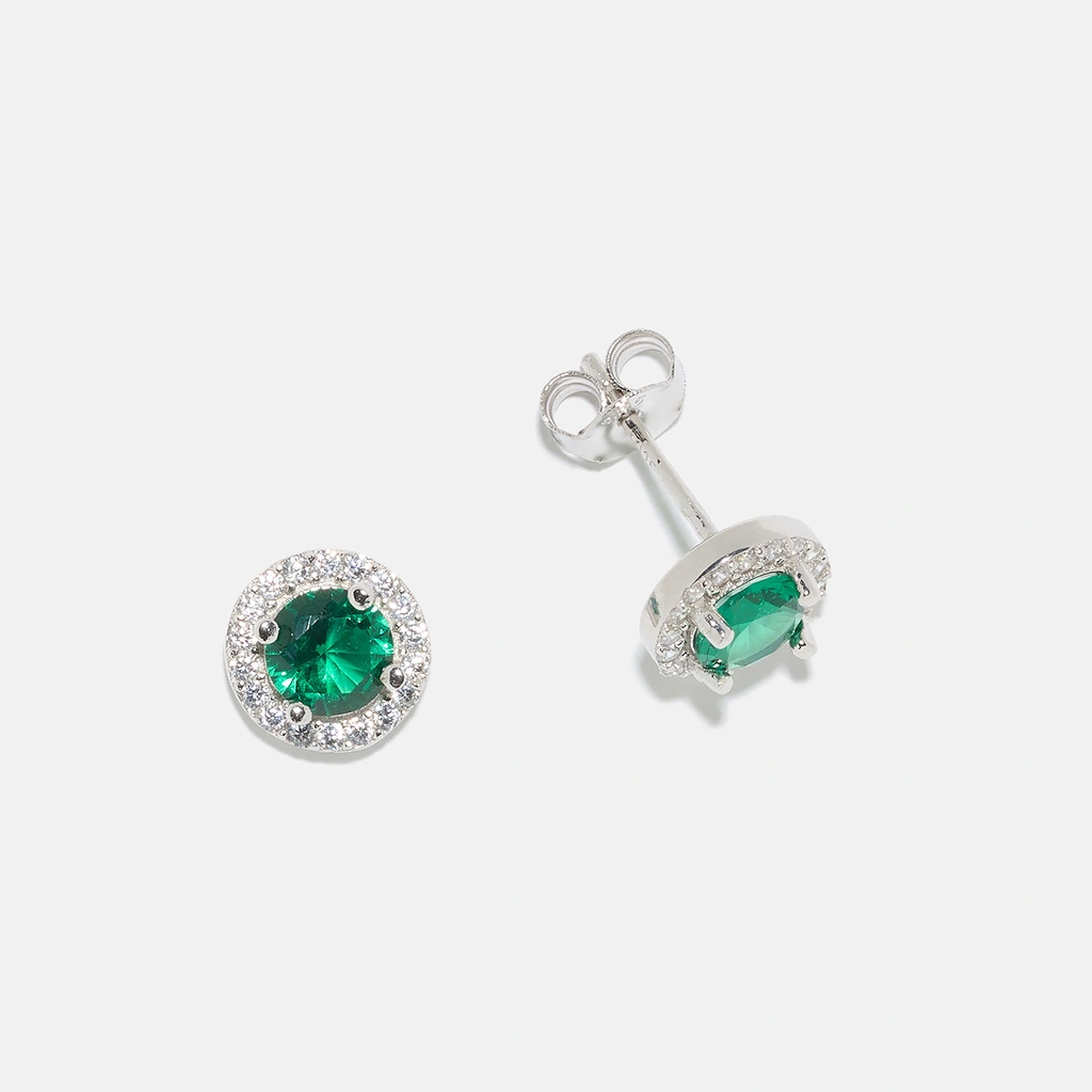 Örhängen äkta silver, månadsten Maj