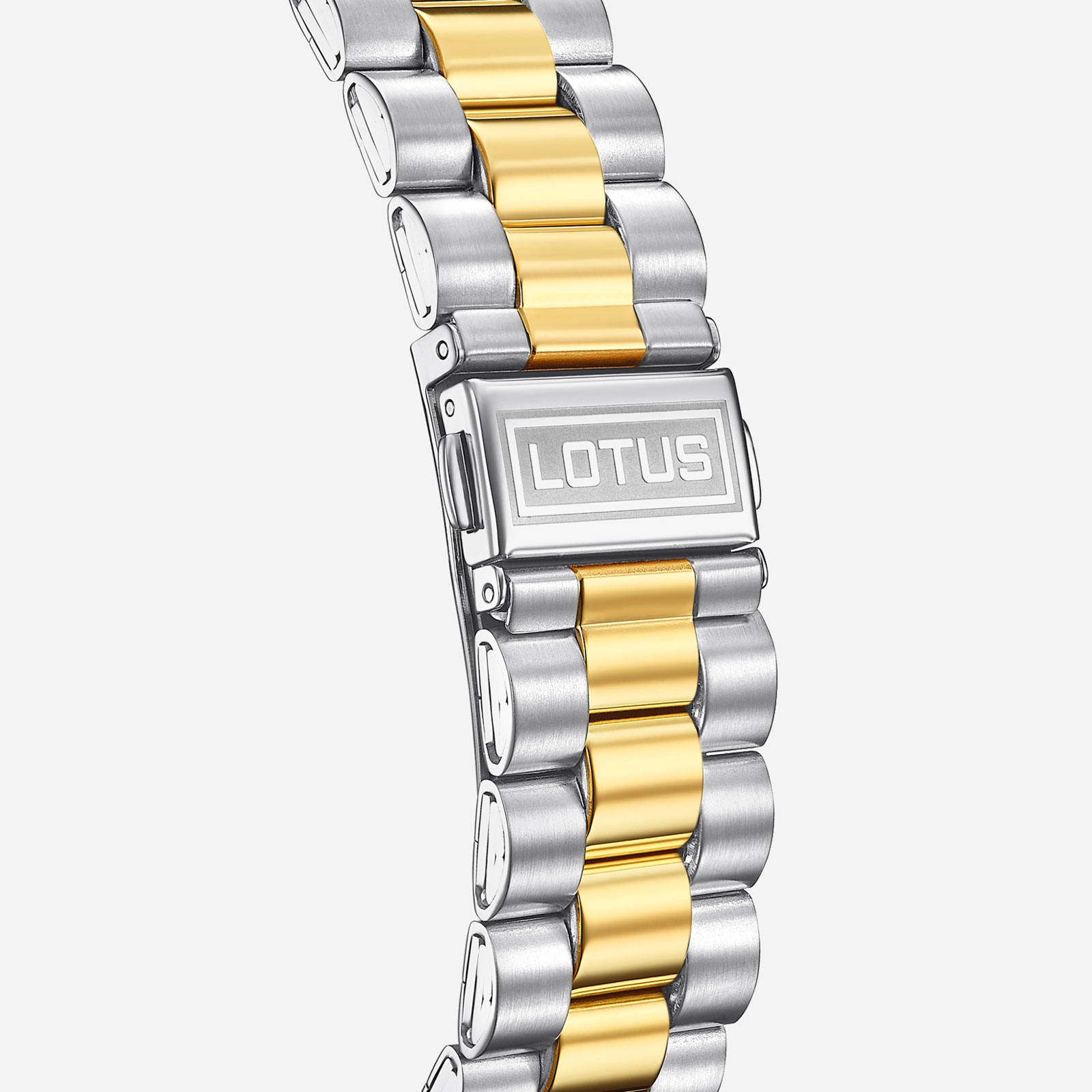 Lotus herrklocka -  dag/datum, bicolor/grön, 41,5 mm