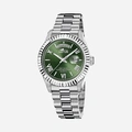Lotus herrklocka -  dag/datum, stål/grön, 41,5 mm