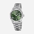 Lotus herrklocka -  dag/datum, stål/grön, 41,5 mm