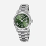 Lotus herrklocka -  dag/datum, stål/grön, 41,5 mm