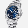 Lotus herrklocka -  dag/datum, stål/blå, 41,5 mm