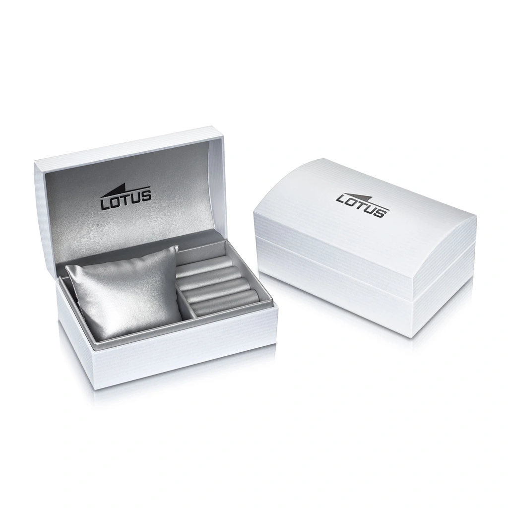 Lotus damklocka - datum, pärlemor/guldton, 31,5 mm