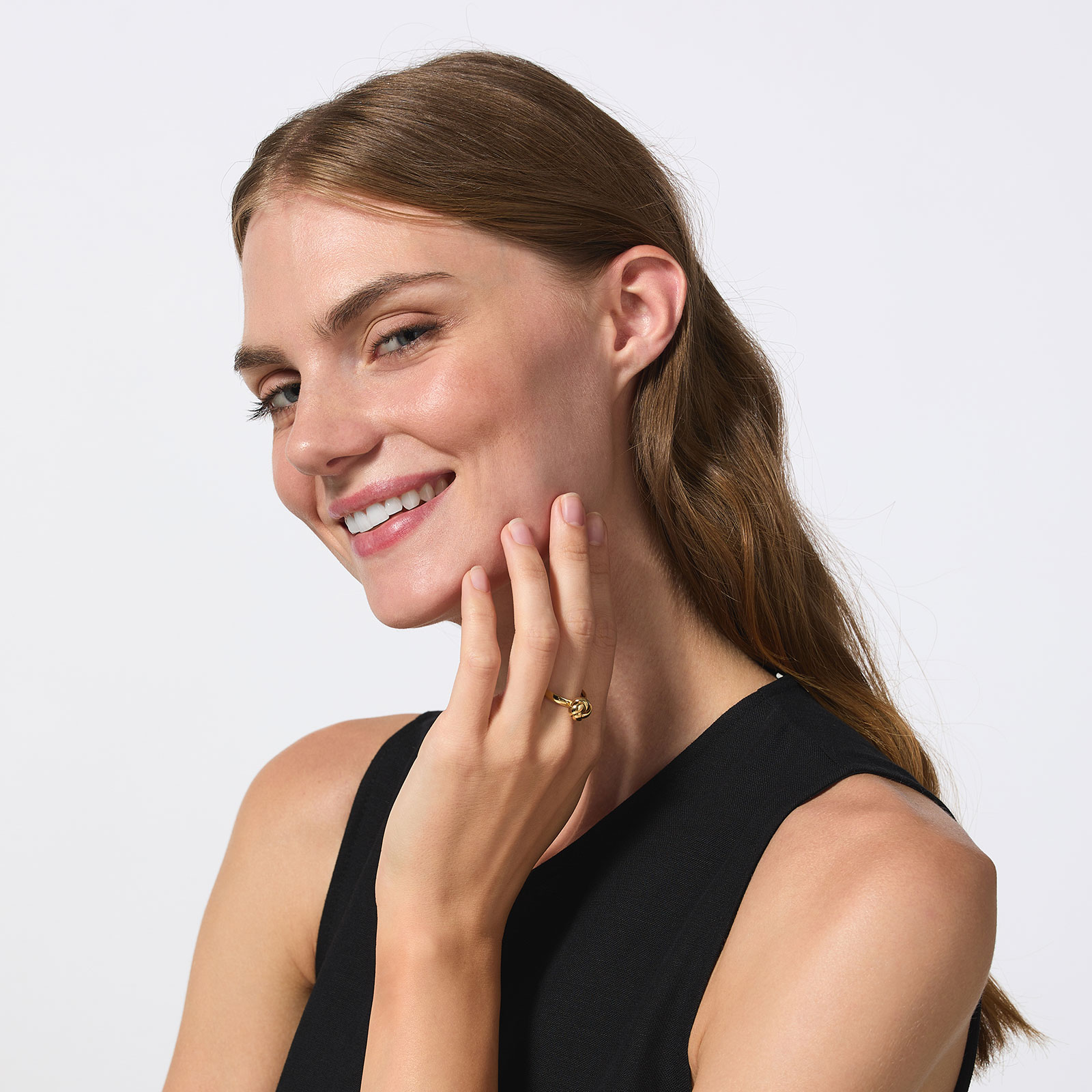 Ring 9k guld - slät knut