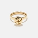 Ring 9k guld - slät knut, 16