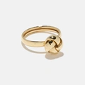 Ring 9k guld - slät knut, 17