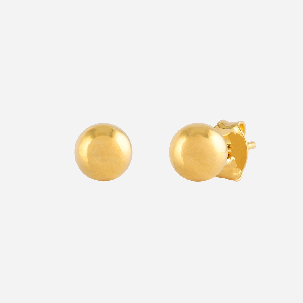 Guldpläterade örhängen - 4 mm