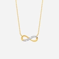 Guldpläterat halsband med infinity-symbol