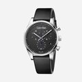 Calvin Klein Steadfast- stål/läder, svart, 42mm