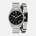 Jacques Lemans Sport - set herrklocka stål/svart, 42mm