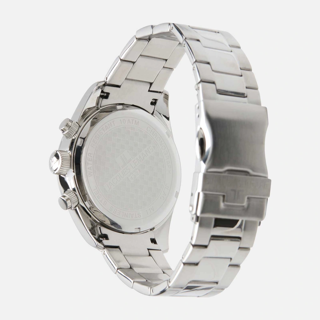 Jacques Lemans Sport - set herrklocka stål/svart, 42mm