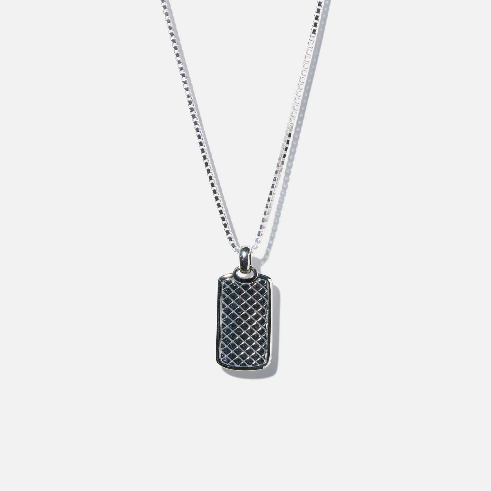 Silverhalsband herr - dogtag 55+5 cm