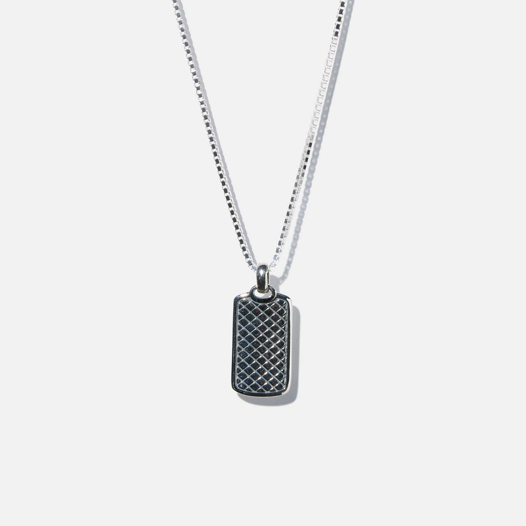 Silverhalsband herr - dogtag 55+5 cm