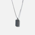 Silverhalsband herr - dogtag 55+5 cm