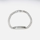 Silverarmband herr kedja & gravyrbricka 6 mm, 19 cm