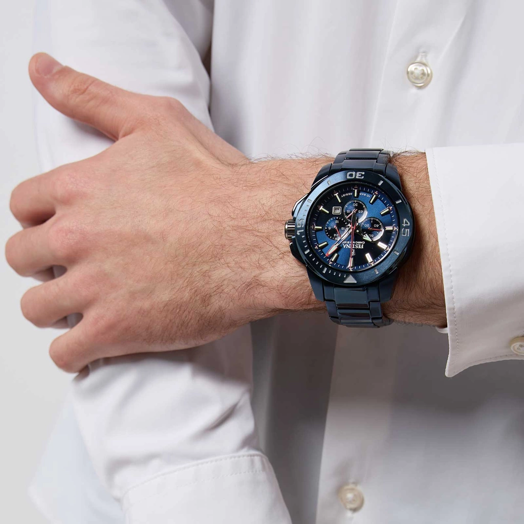 Festina F20643/1 Chrono Bike Special Edition - herrklocka, blå, 47mm