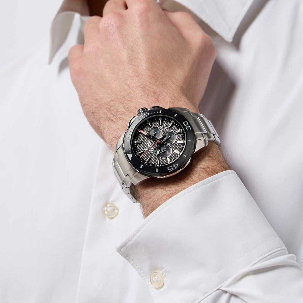 Festina F20641/4 Chrono Bike - herrklocka, stål/svart,  47mm