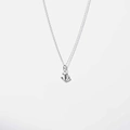 Silverhalsband för barn - ankare, 36+2 cm