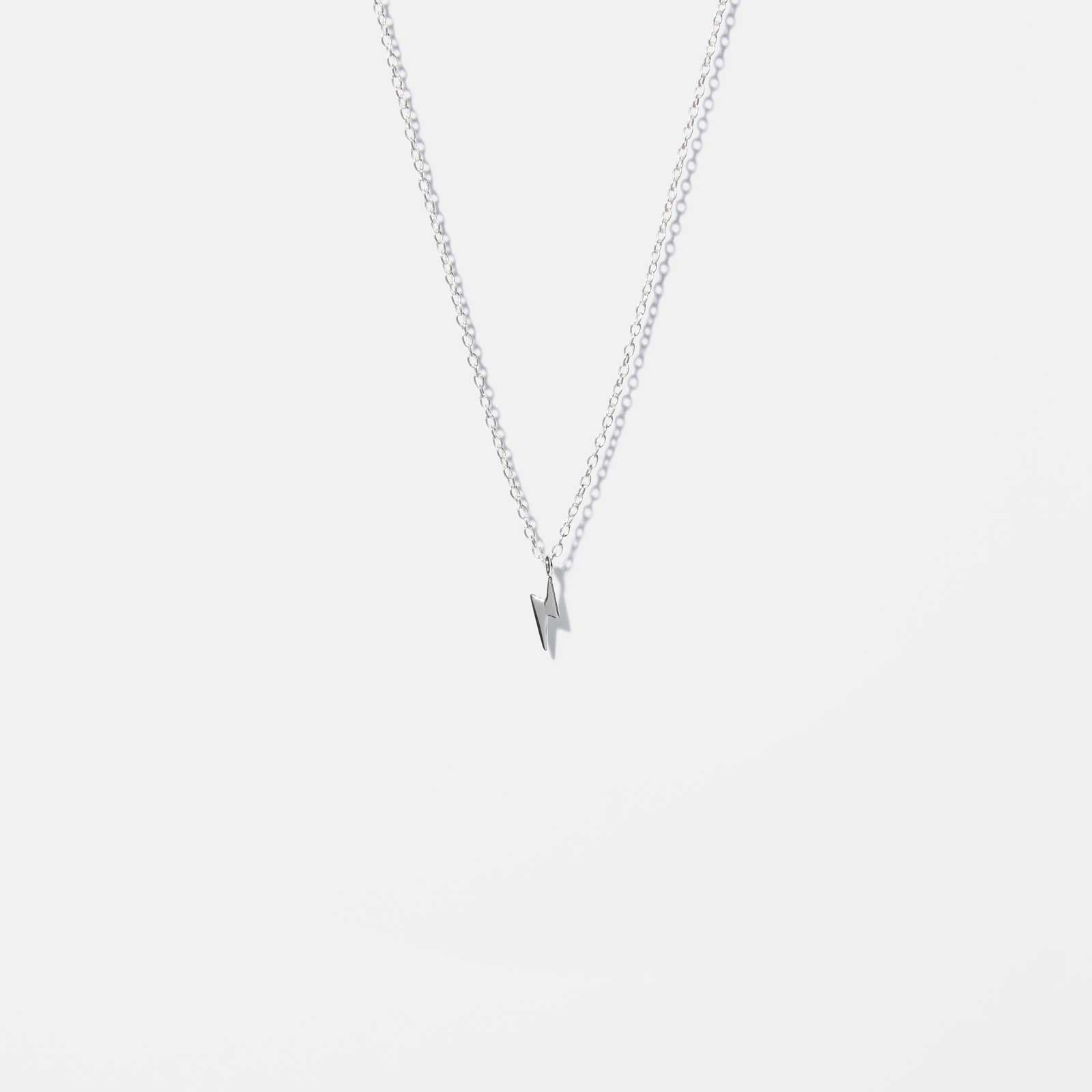 Silverhalsband för barn - blixt, 36+2 cm
