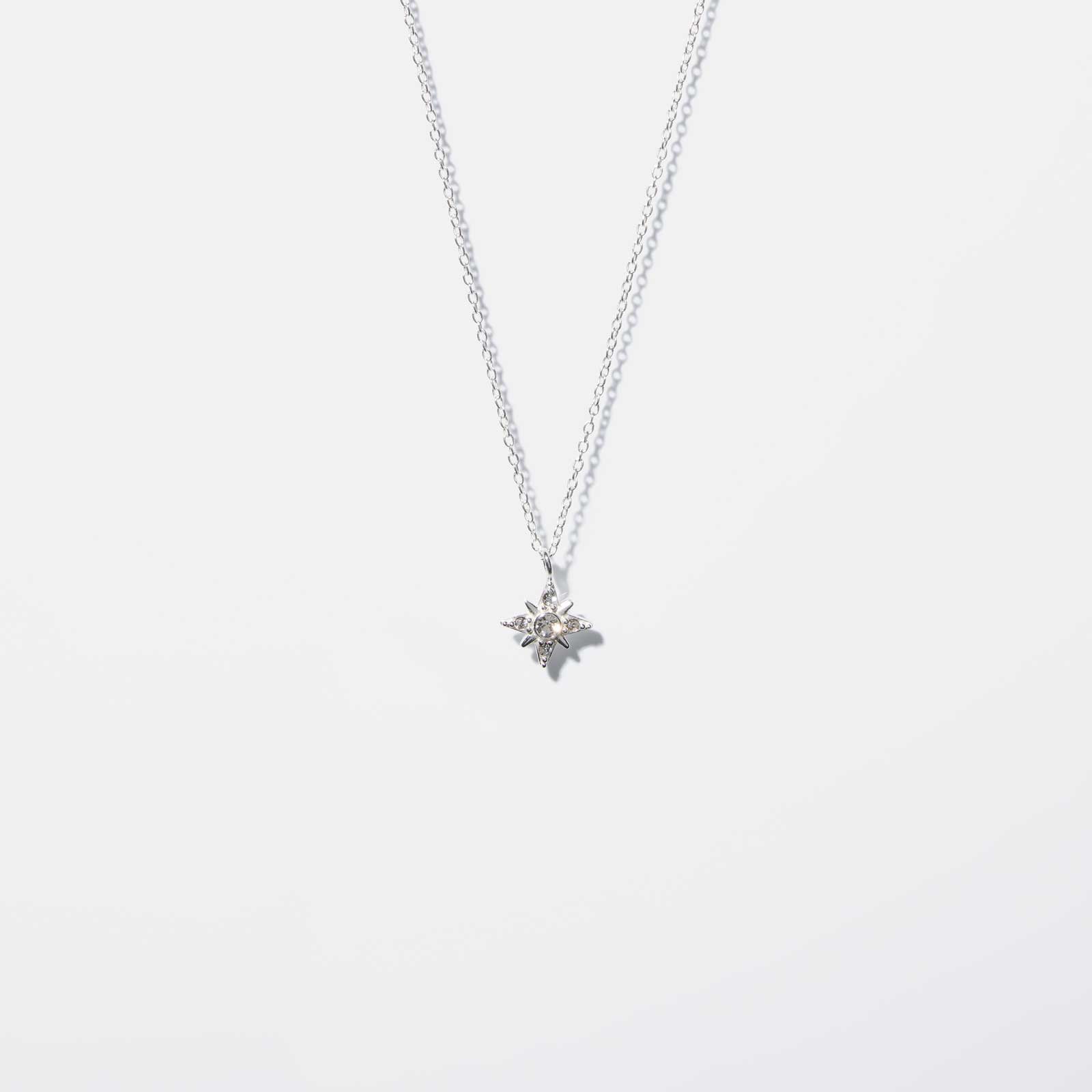 Silverhalsband för barn - stjärna, 36+2 cm