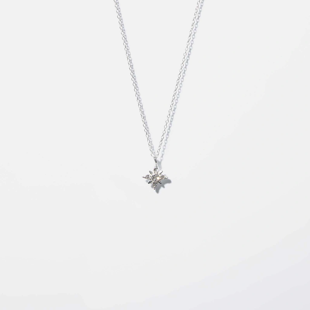 Silverhalsband för barn - stjärna, 36+2 cm