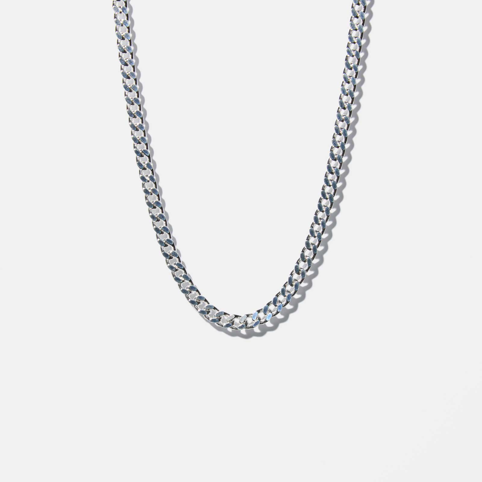 Silverhalsband herr - pansarkedja 55cm/4mm