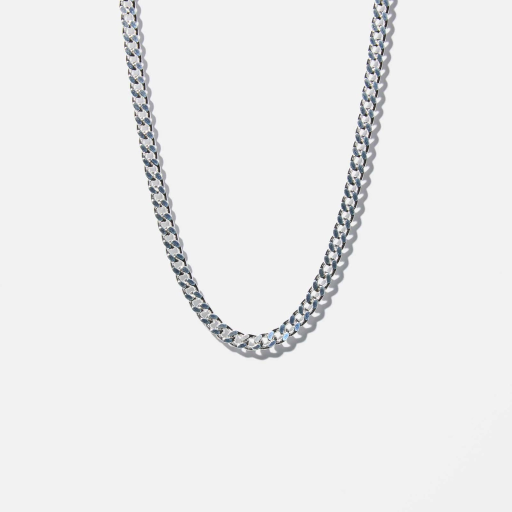 Silverhalsband herr - pansarkedja 55cm/4mm