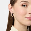 Silverfärgade glittriga hoops 20 mm