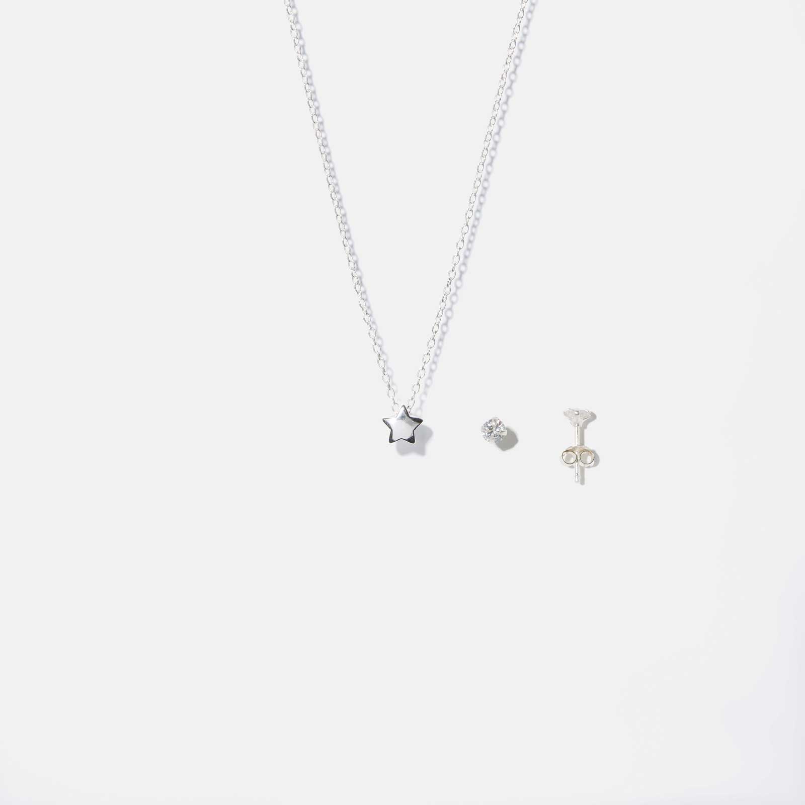 Smyckeset för barn i äkta silver - stjärnor