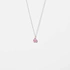 Silverhalsband för barn - rosa slott, 36+2cm