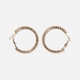 Guldfärgade glittriga hoops 30 mm