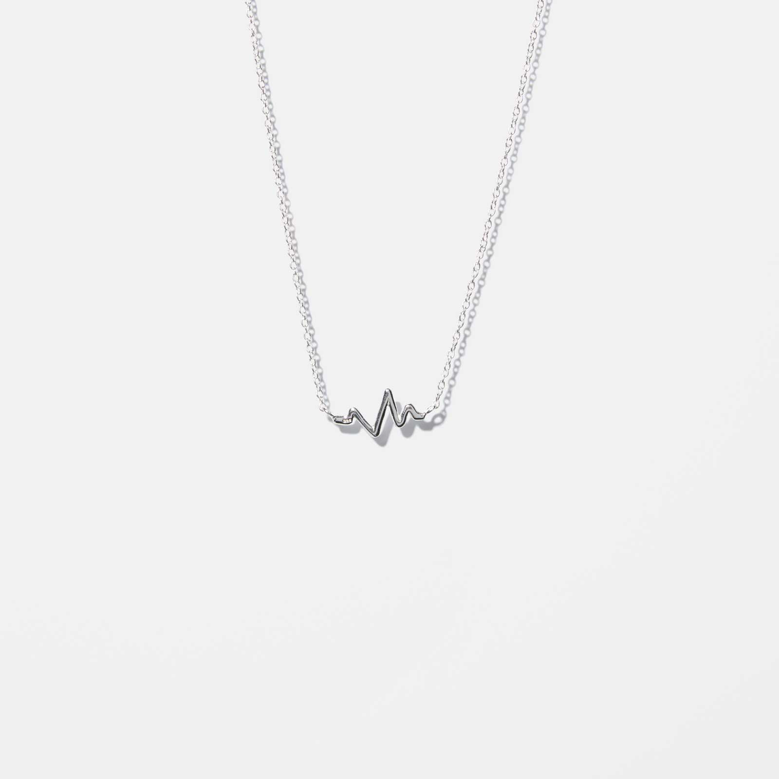 Silverhalsband för barn - hjärtslag, 36+2cm