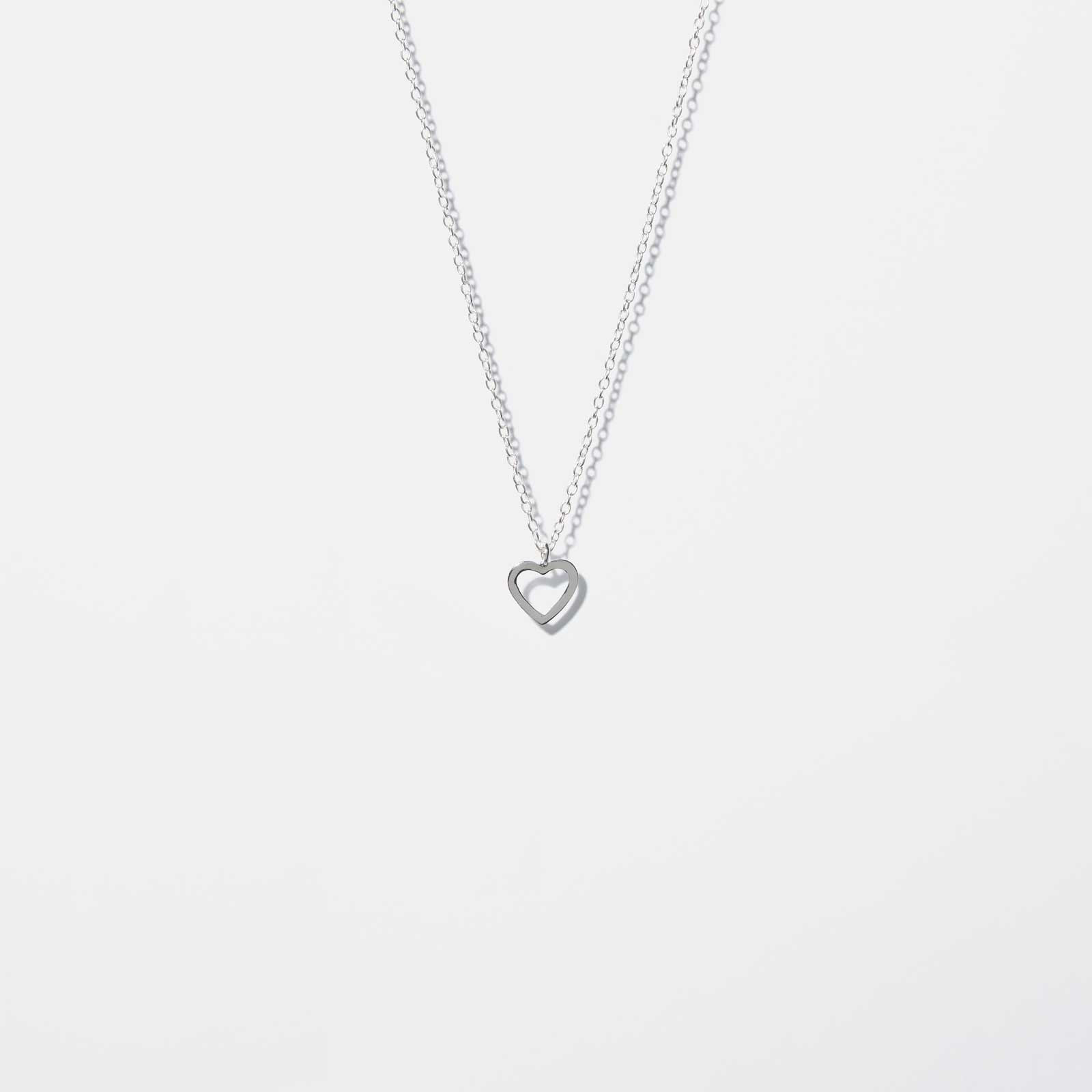 Silverhalsband för barn - hjärta, 36+2cm